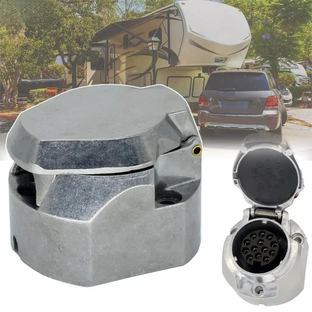 Prise de remorque de bateau standard européen, pièces de rechange de remorque de bateau, connecteur électrique de voiture, accessoires en aluminium Durable à 13 cœurs 12V 13 broches