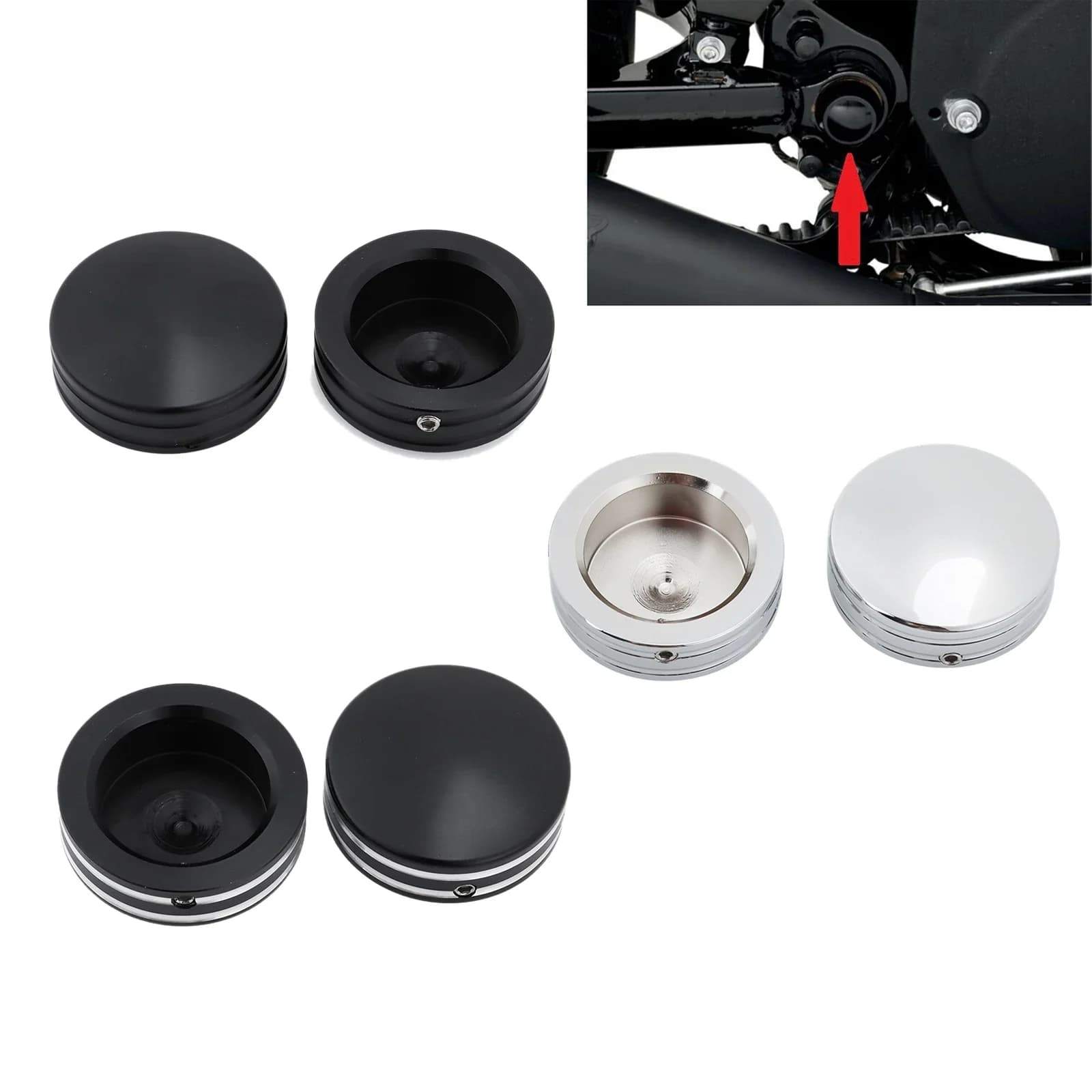 Couvercle de pivot de bras oscillant de moto, couvercles d'appellation, kit de capuchon pour Harley Sportster Iron 883, XL1200, 72, 48, Priority Inversance-Two, Forty Playback, 2004-2013