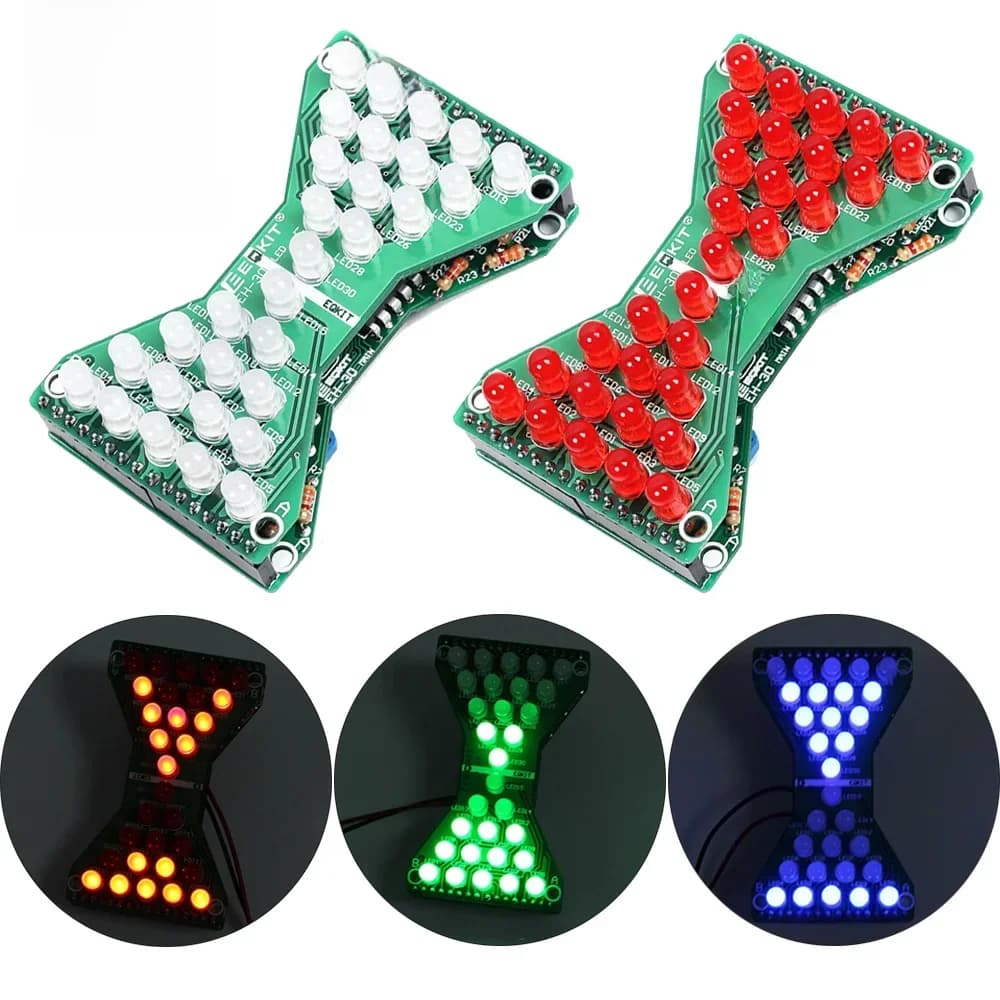 Kit de pratique de soudage, sablier LED, lumière clignotante, projet électronique pour écoliers, apprentissage éducatif STEM, bricolage