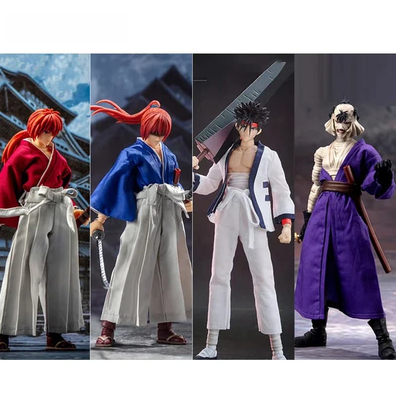 Anime-land Dasin/Great Toys/GT Rurouni Kenshin Himura Sagara Sanosuke Shishio Makoto SHF 1/12 16cm/6 inch PVC Action Figurine Modèle En Stock