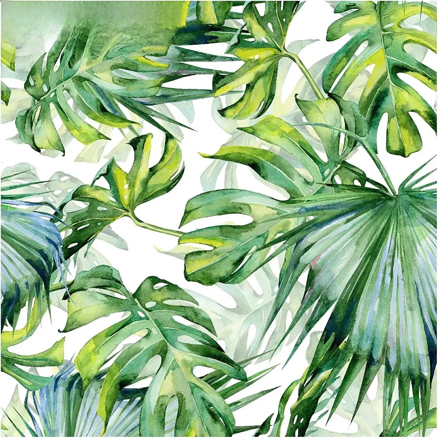 Feuille de palmier tropicale peler et coller papier peint vert auto-adhésif pré-collé épaissi imperméable papier peint Mural pour décor