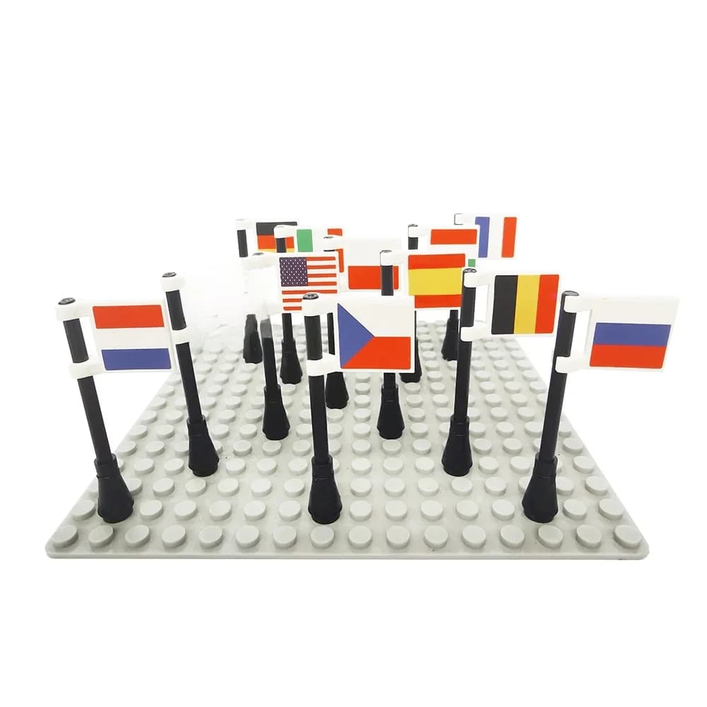 Pièces de briques 2335 drapeau National pour figurine militaire drapeaux carrés de la Force terrestre accessoire Bricklink bloc de construction particules Brickset