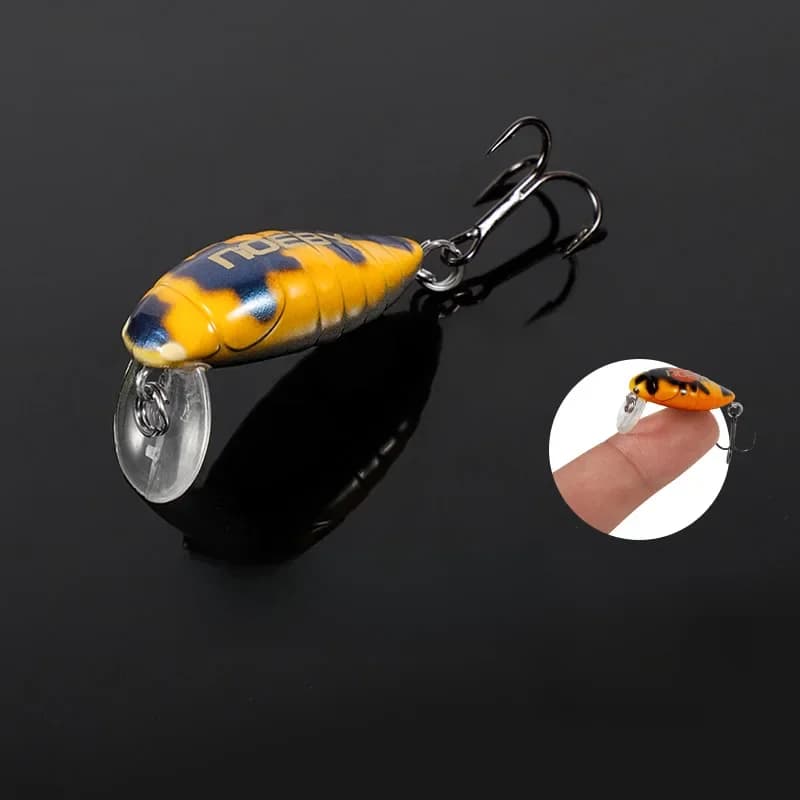 Noeby Crankbaits 28mm 2g Mini leurres de pêche méné flottant appâts durs artificiels petites Wobblers à manivelle pour matériel de pêche à la truite