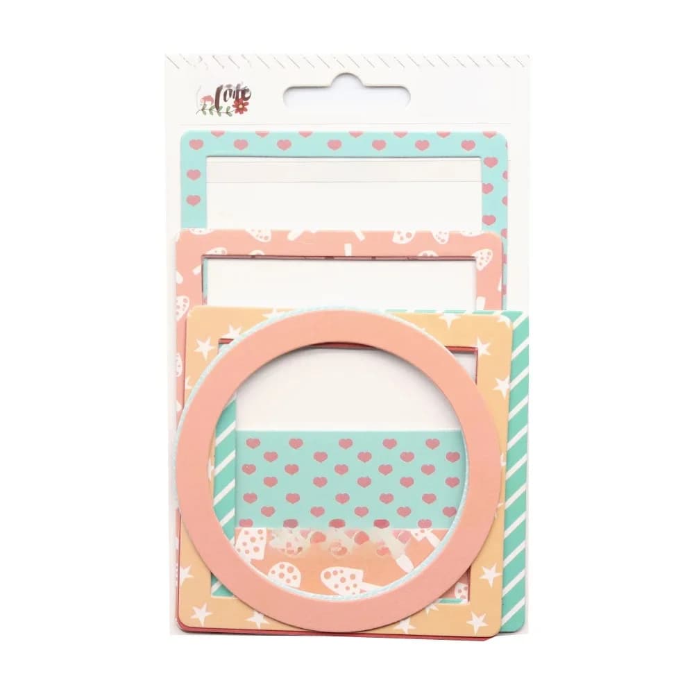 Autocollants créatifs pour scrapbooking, cadres autocollants, cadres épais en carton perforé pour journal, agenda, loisirs créatifs et bricolage.
