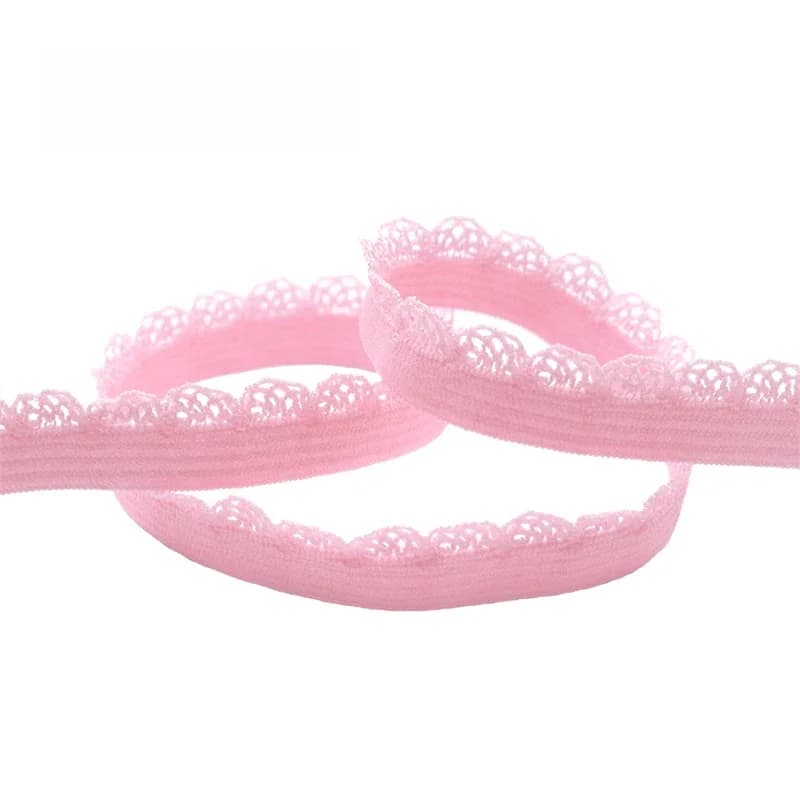 Poils 2 5 10 yards 3/8 pouces 10mm picoté boucle dentelle à volants bandes élastiques décoratives en Spandex sous-vêtements Lingerie couture artisanale accessoires couture et mercerie accessoires