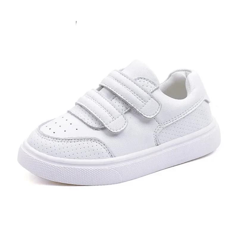 DIMI printemps/automne enfants chaussures garçon fille microfibre cuir blanc chaussures d'école doux antidérapant en caoutchouc décontracté enfants baskets