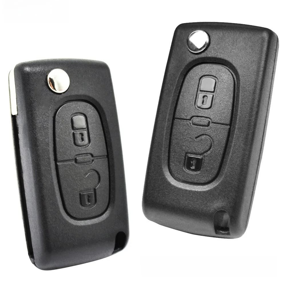 Pour Peugeot 308 207 307 3008 5008 807 pour citroën C2 C3 C4 C5 C6 C8 clé de voiture télécommande clé coque 2 boutons CE0523 CE0536