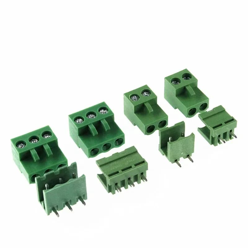 5 jeux de borniers PCB enfichables à vis HT5.08, pas de 5.08mm 2/3/4/5P 6P 8P, broche droite/Angle droit, connecteur Bornier enfichable