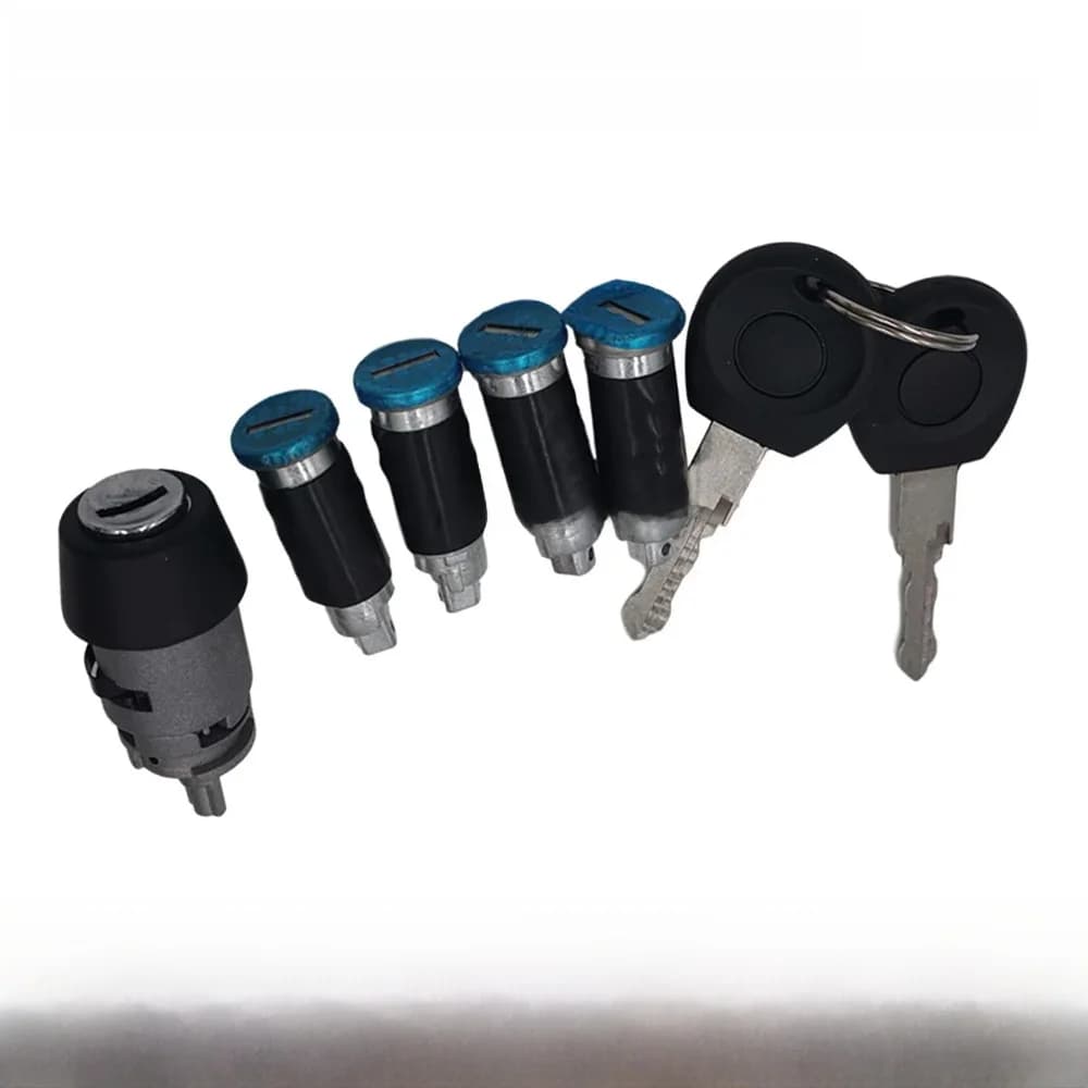 Pour VW Transporter T4 1990-2003, nouveau commutateur d'allumage et ensemble de serrures de porte avec 2 clés 701837205 357905855B, accessoires de voiture