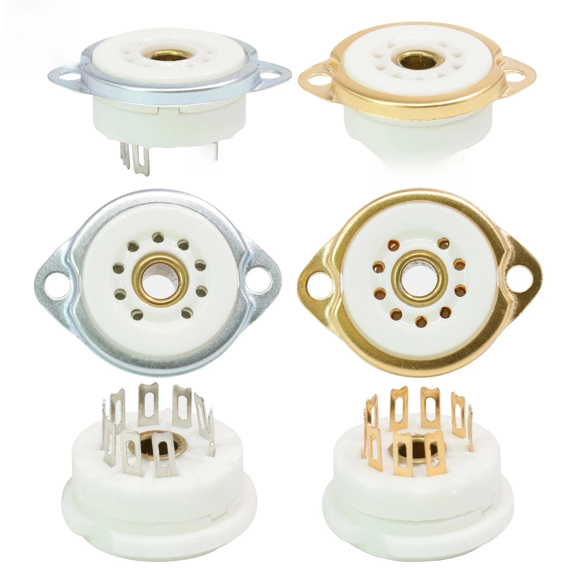 Prise de Tube à vide B9A 9 broches, Base de Valve en céramique, prise de lampe d'alimentation pour amplificateur Audio Vintage 12AX7 EL84 5670 12AT7, bricolage HiFi