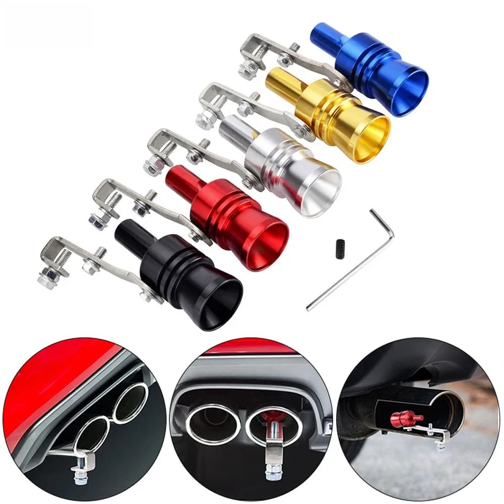 Silencieux d'échappement universel en aluminium pour turbo, sifflet de tuyau, simulateur d'embout de valve de décharge pour voiture