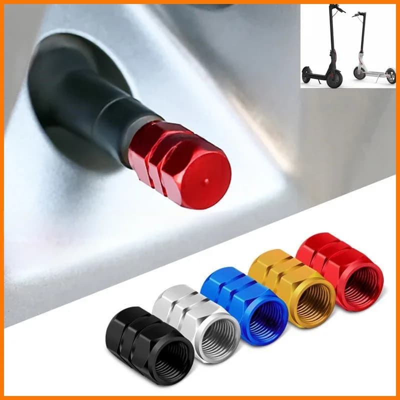 Capuchon de Valve de vélo en aluminium, 2 pièces, anti-poussière, pour Xiaomi M365 Scooter électrique, vtt, vélo de route, montagne, accessoire