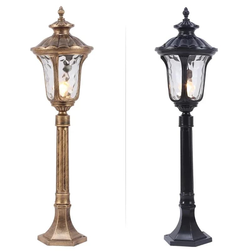 Style européen rétro maison/ingénierie pelouse lumière extérieure étanche jardin route haut pôle lumière E27 jardin lumière