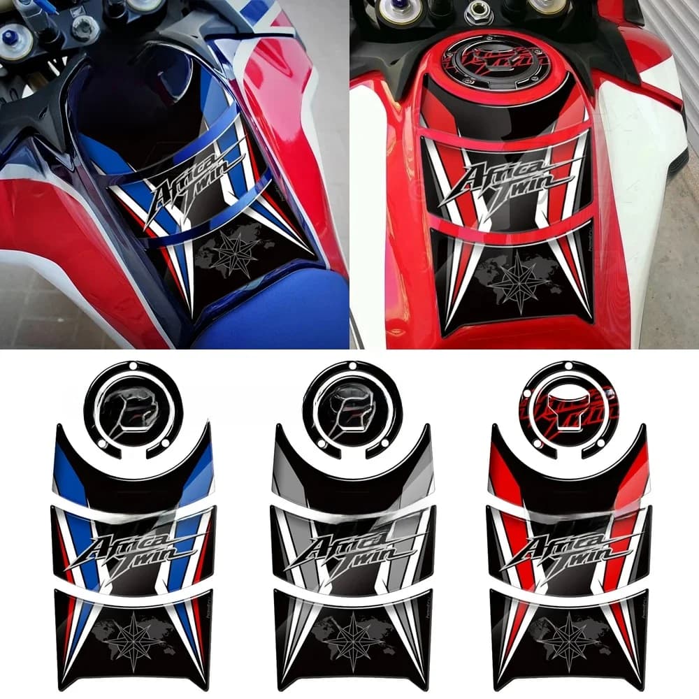 Autocollant de protection pour réservoir de moto Honda Africa Twin 2016 – 2019, pare-brise, garde-boue avant et jupe latérale du réservoir de carburant