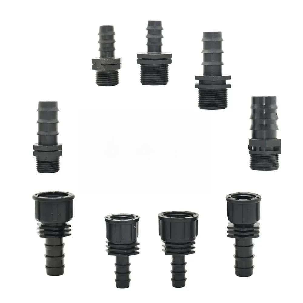 Connecteurs de tuyau d'eau, filetage 1/2 3/4 1 pouce à 16mm 20mm 25mm 32mm, 1/2 3/4 1 ", Tube Pe, 4 pièces