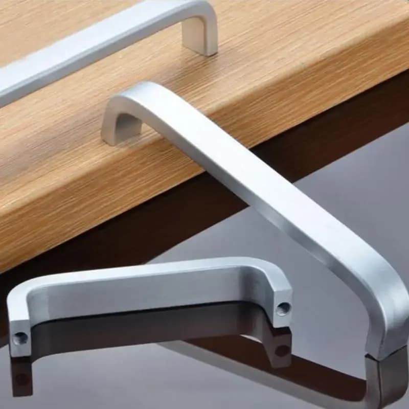 Poignée droite en aluminium pour armoire de cuisine, boutons côtelés, quincaillerie de meubles, espace, Foy, porte, 4 ", 6", 8 ", 10/12"
