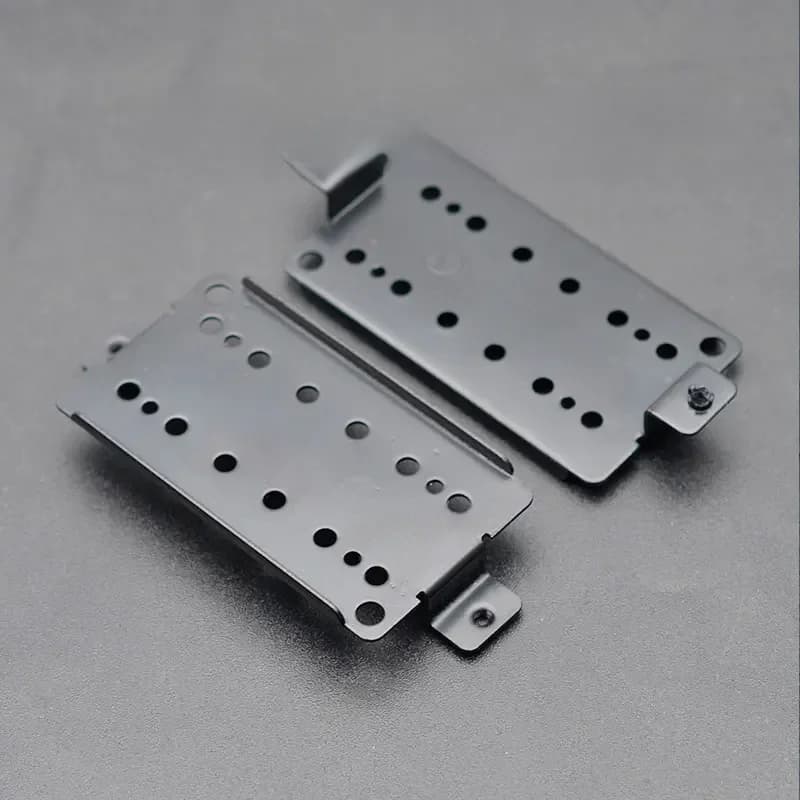 Plaque de Base de micro de guitare Humbucker plaquée laiton noir Durable, plaque de Base de micro de pont de cou pour pièces de guitare 2 pièces
