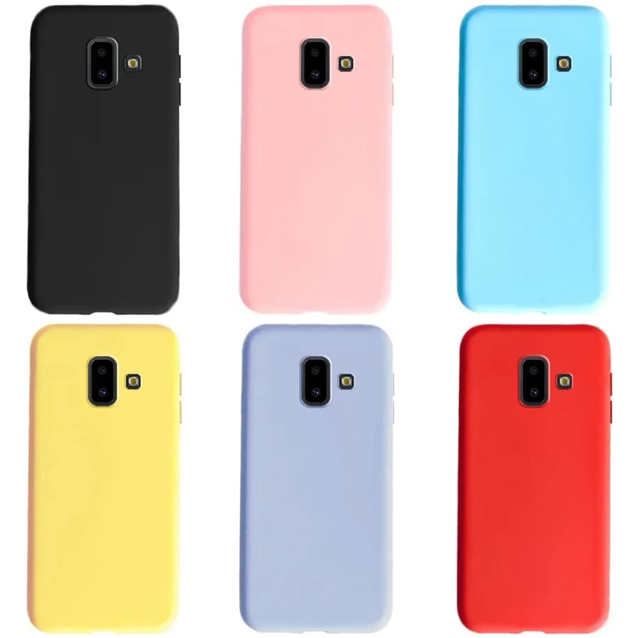 Coque de téléphone pour Samsung Galaxy J6 2018, couleur bonbon, pour Fundas Samsung J6 2018 J600F J6Plus J6 + J 6 Plus 2018, souple Capa
