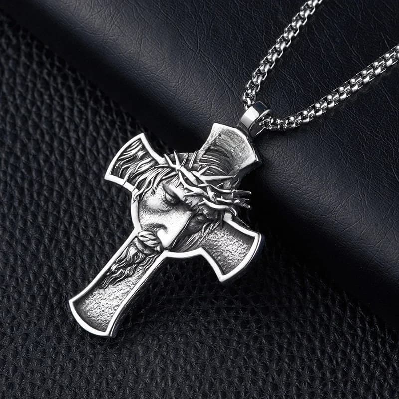 Collier avec pendentif en forme de croix de jésus pour hommes et femmes, en acier inoxydable 316L, bijoux cadeaux, nouvelle mode rétro, 2021