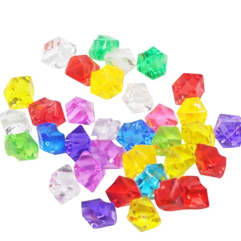 100 pièces en plastique cristal 14*11mm acrylique cristal diamant pion pierre irrégulière fête et vacances bricolage décorations