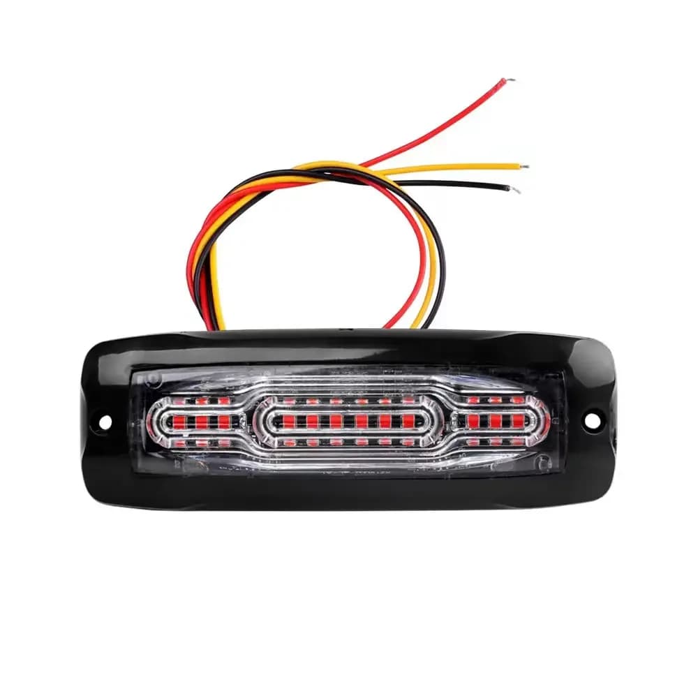 Lumière stroboscopique d'ambulance d'urgence 16 Modes d'éclairage clignotant 12W camions pick-up LED lampe de signalisation d'avertissement latérale étanche IP65 ambre