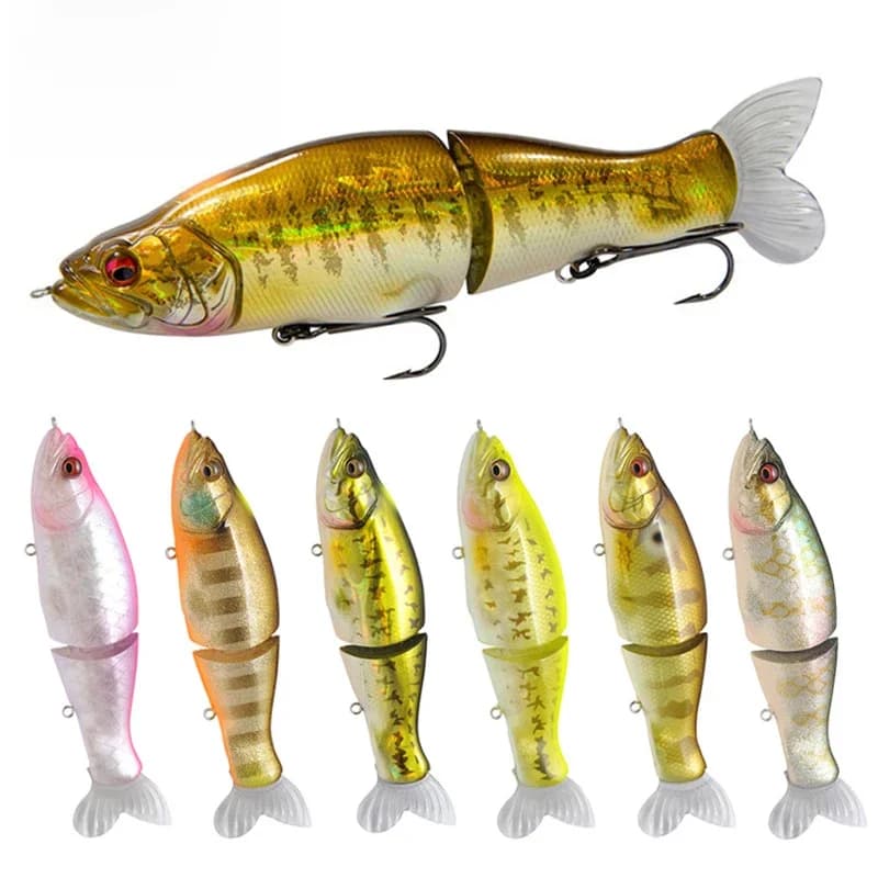 1 pièces 135mm 28g appât articulé Shad planeur Swimbait leurres de pêche corps dur coulant lent articulé bar brochet leurres matériel de pêche