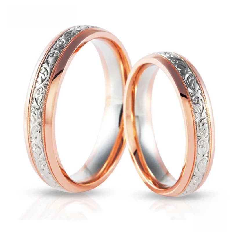 ZDADAN – bague de Couple en argent Sterling 925, or Rose, pour femmes, fiançailles, bijoux à la mode, cadeau