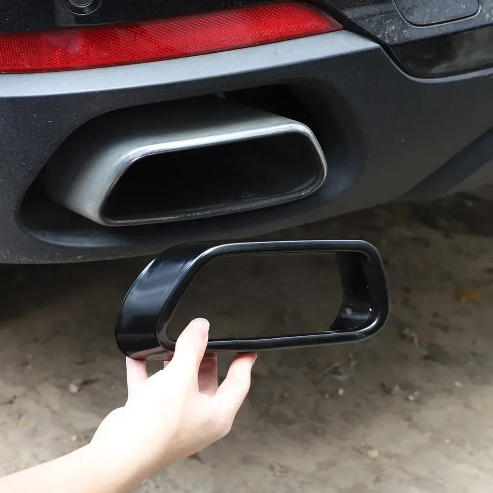 Autocollants de couverture de tuyau d'accès de voiture en acier inoxydable, noir, accessoires de voiture, sport, BMW X5, F15, G05, X6, F16, X7, G07, 2014-2021, 40d, 50i, M