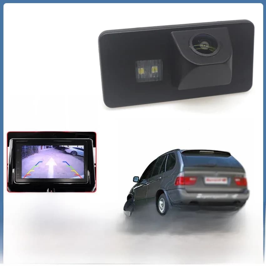 Vision nocturne HD pour BMW X5 E53 1999 2000 2001 2002 2003 2004 2005 2006, caméra de recul pour véhicule, haute qualité RCA