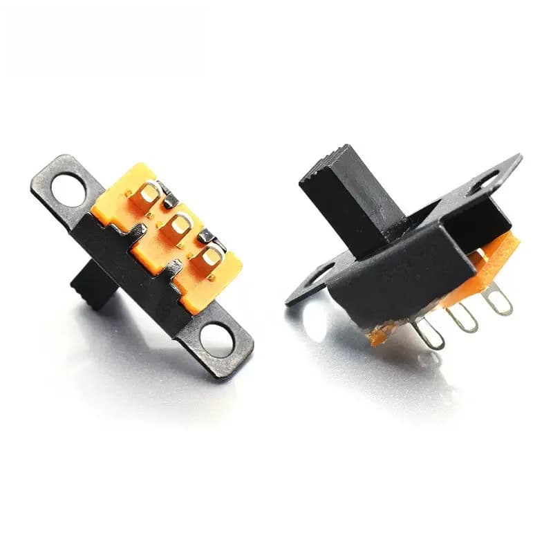 20-200 pièces 50V 0.5 A Mini taille noir SPDT interrupteur coulissant pour bricolage projets électroniques d'alimentation SS12F15 interrupteur à bascule marche-arrêt poignée 6mm