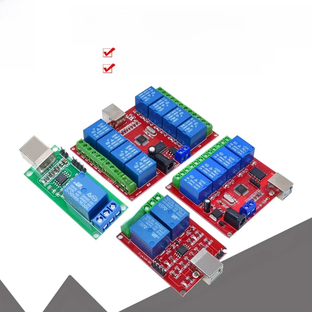 Commutateur de contrôle programmable par ordinateur pour PC domestique intelligent, contrôleur intelligent, citations USB, 5V, 12V, 1 canal, 2 canaux, 4 canaux, 8 canaux