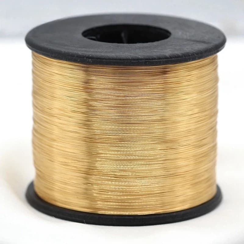 Fil de cuivre plaqué or véritable de 5 mètres, accessoires de bijoux DIY, fil métallique de 0.3/0.4/0.5/0.6mm pour la fabrication de bijoux