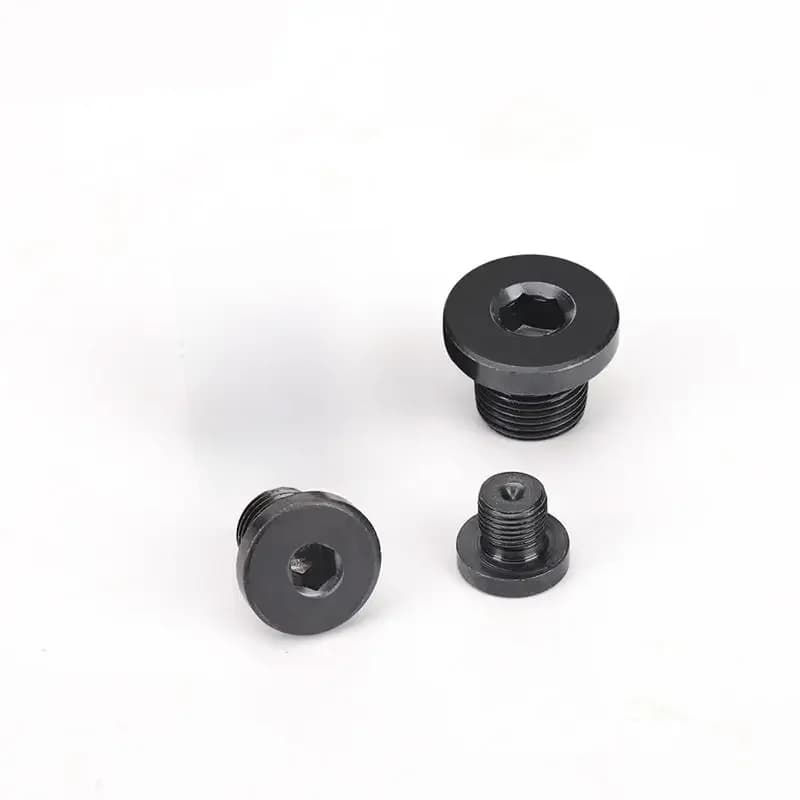 Bouchon d'extrémité en acier au carbone M8x1 M10x1 M10x1.5 M12x1 M12x1.25 M12x1.5 M14x1.5, avec bride, douille hexagonale, vapeur hydraulique, huile, gaz
