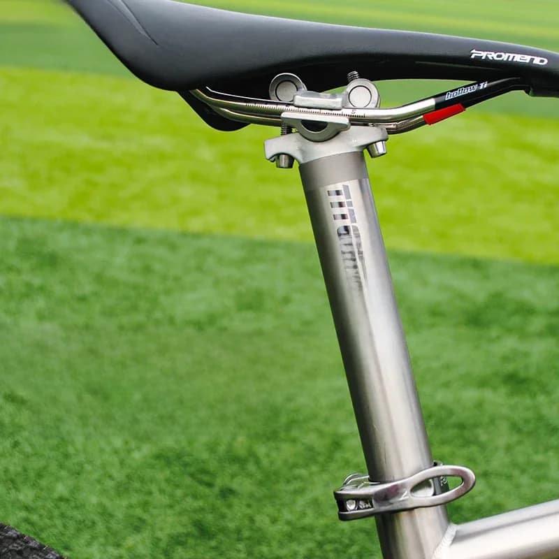 TiTo tige de selle de vélo en alliage de titane pour tige de selle de vélo vtt/route 27.2/31.6mm * 350mm Tube de selle en titane tête en aluminium + tige en titane