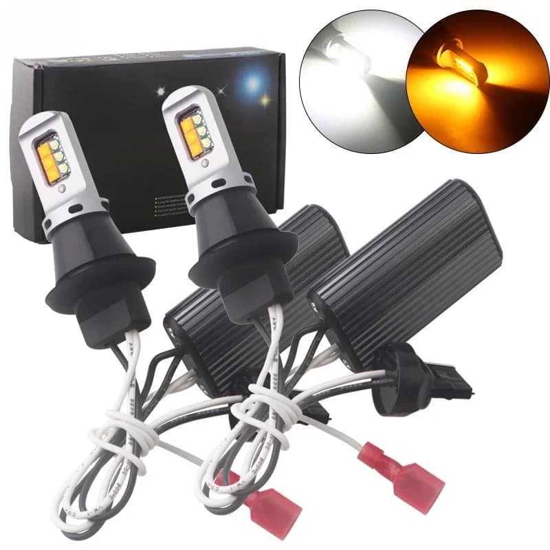 Clignotants DRL 3535 12SMD P21W PY21W BAU15S P27W W21W 7440 LED, Ampoules Automobiles, Ambre Blanc, Document Touriste Canbus, Pas de Brave, 1 Ensemble