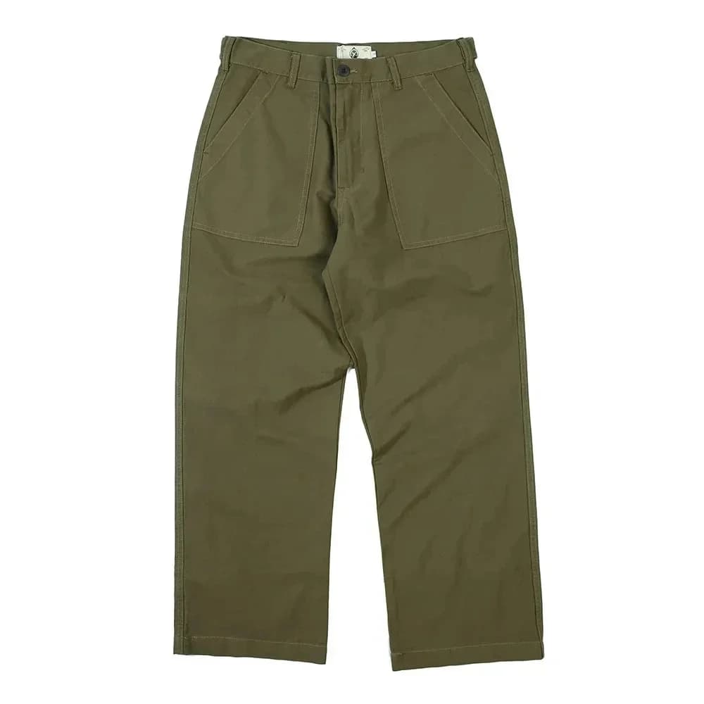 Pantalon droit ample pour homme, couleur unie, Style Safari, décontracté, Vintage