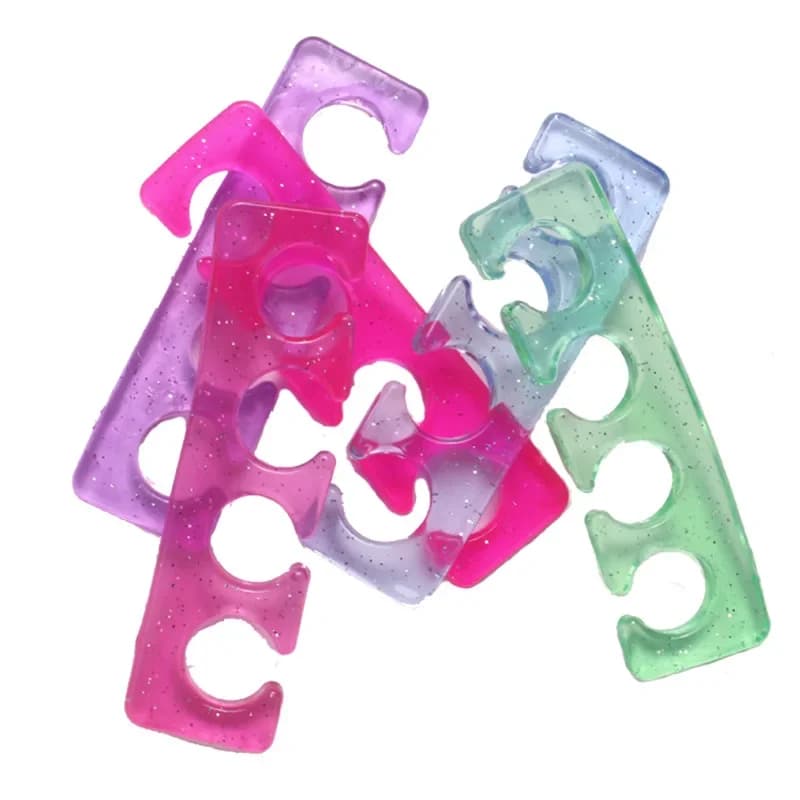 Gel de séparation des orteils/doigts en Silicone souple, entretoise de doigt Flexible, forme souple pour pédicure, outil de manucure des ongles 3D, 2 pièces/lot