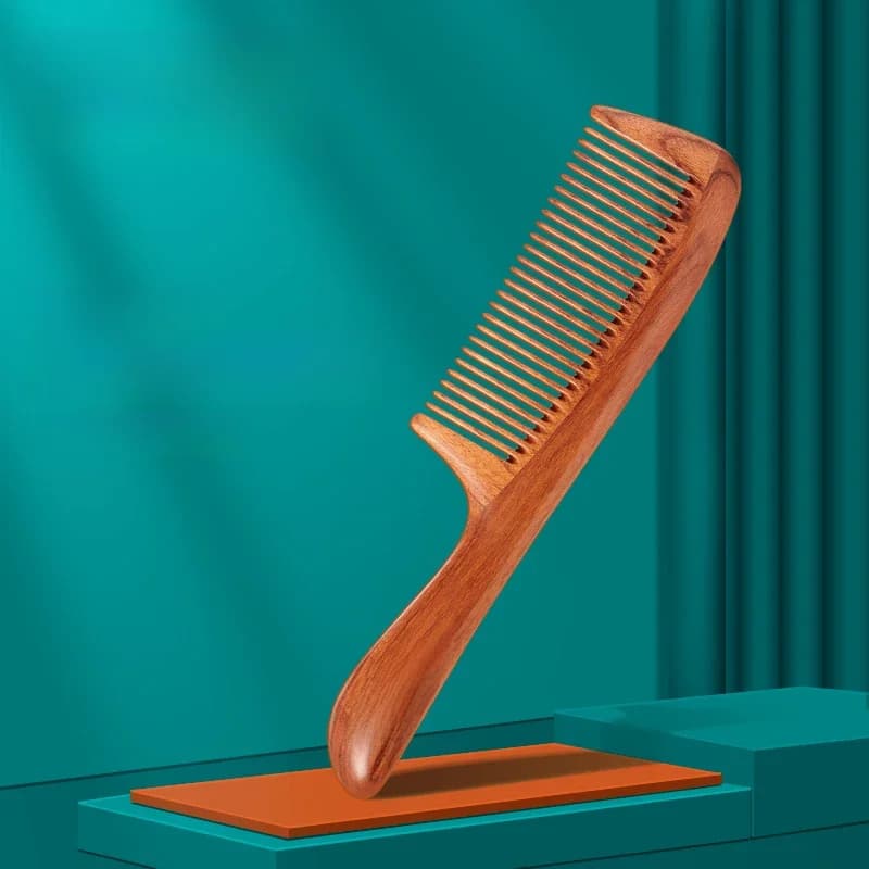 MR.GREEN – peigne à cheveux en bois naturel, Structure d'épissure, brosse à dents fines, antistatique, pour coiffure, outils de Massage du cuir chevelu, cadeau