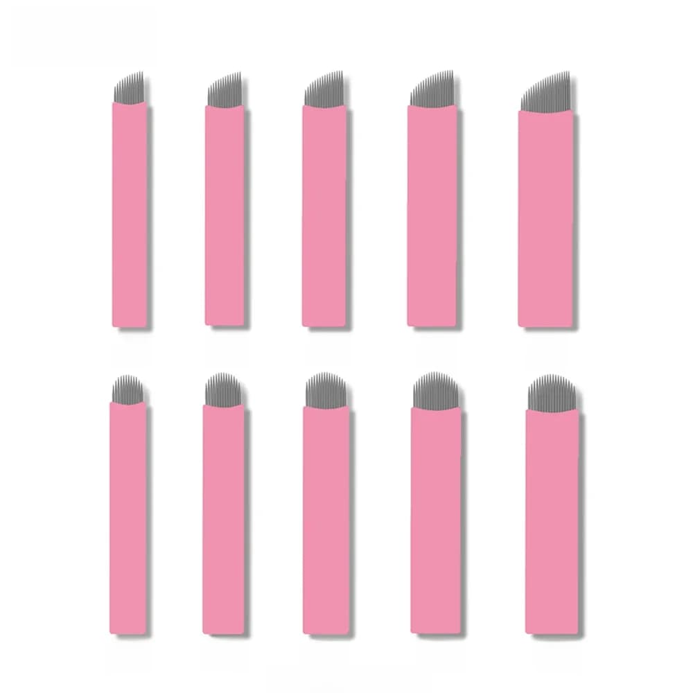 Nano Microblading aiguilles 0.15MM tatouage lames à sourcils Microblade broderie Agulha Nanoneedles pour coups de cheveux 3D 50 pièces