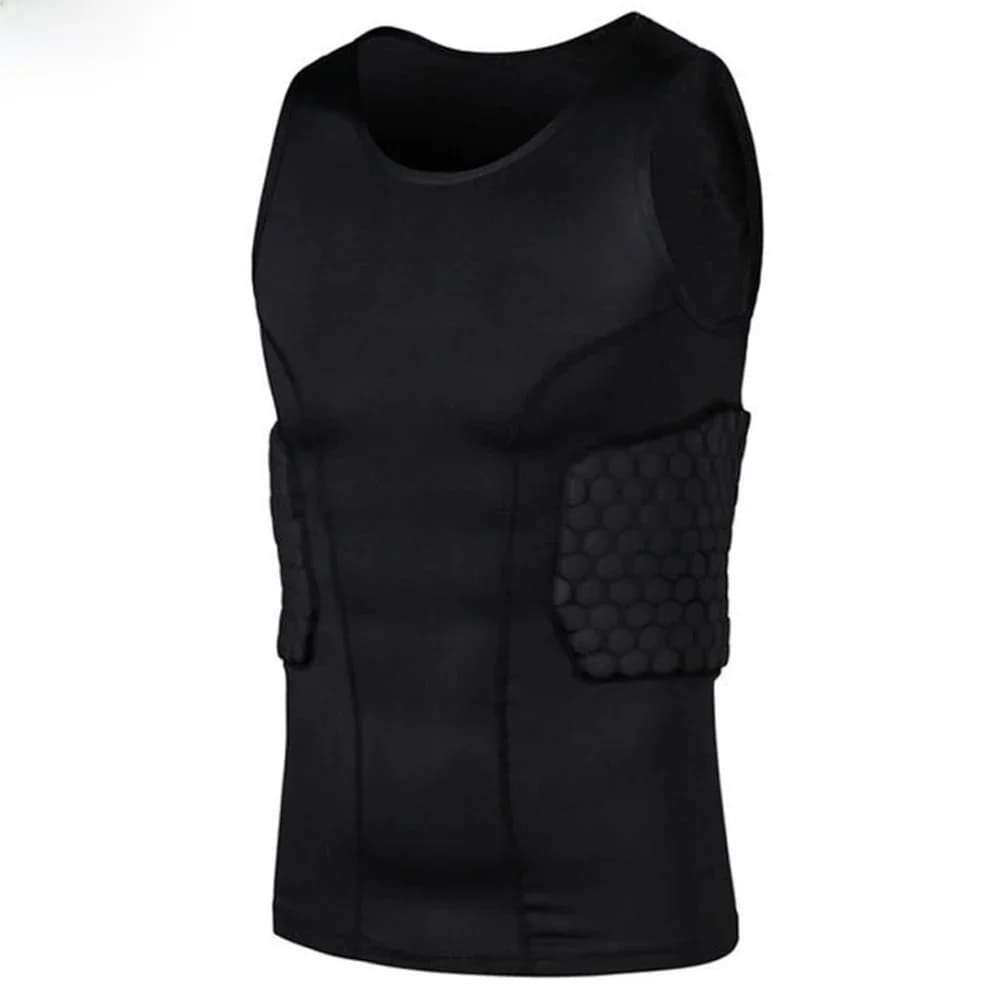 2018 nouveau gilet d'entraînement serré en nid d'abeille maillots de Football Protection du corps maillot de basket-ball gilet serré Fitness T-shirts salle de sport