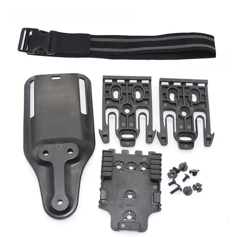 Kit de Système de Verrouillage Rapide pour la Chasse, Sangle de Cuisse avec QLS 19 22, Holster pour Pistolet GL 17/USP/Betta M9, Plateforme de Ceinture