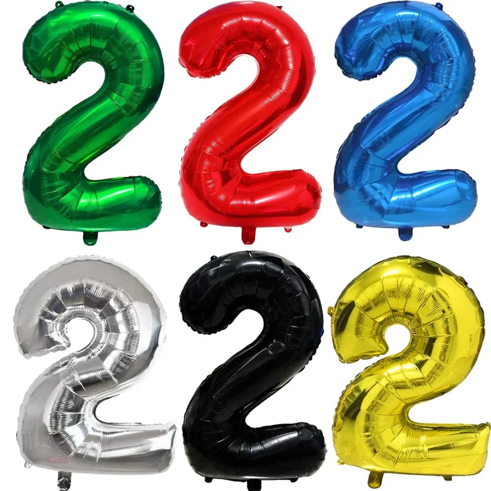 Ballons Chiffres Géants Rouges 32 Pouces 1 2 3 4 5 6 7 8 9 pour Anniversaire, Enterrement de Vie de Jeune Fille, Décorations