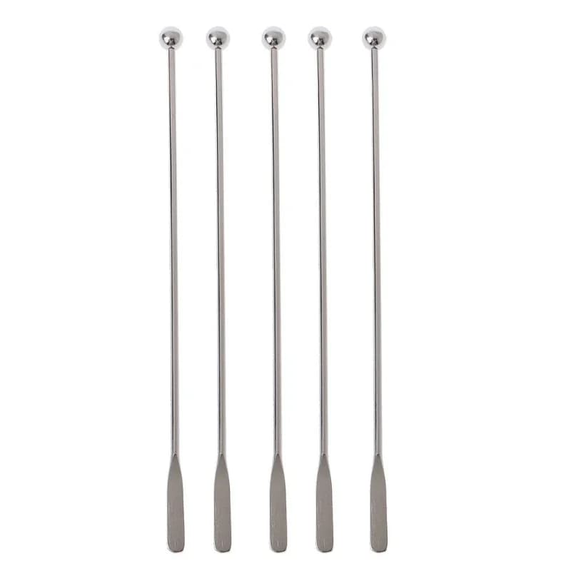 Bâtonnets de mélange réutilisables en résine époxy, en acier inoxydable, outils de résine, agitateur à café, boisson, 5 pièces, 7.5 pouces