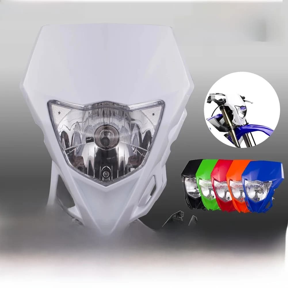 Carénage de phare de moto universel 35W pour Yamaha WR250F WR450F pour Kawasaki KLX KX phare de Motocross phare de vélo de saleté