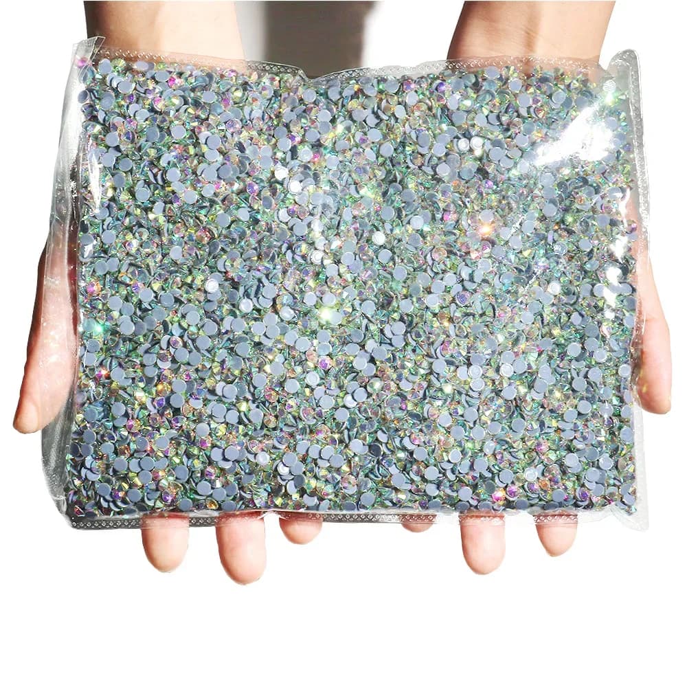 En vrac 100 cristal brut ab vente en gros de haute qualité luxe Hotfix strass SS6-SS20 cristal Hot Fix strass fer sur pierres