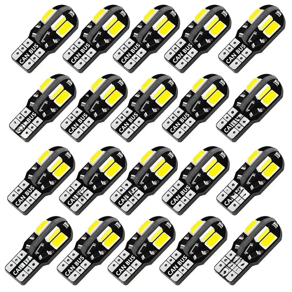 10/20 pièces W5W T10 ampoule LED Canbus 5730 8SMD 4014 26smd 12V 6000K 194 168 LED carte de voiture dôme lumières feu de stationnement lampe de signalisation automatique