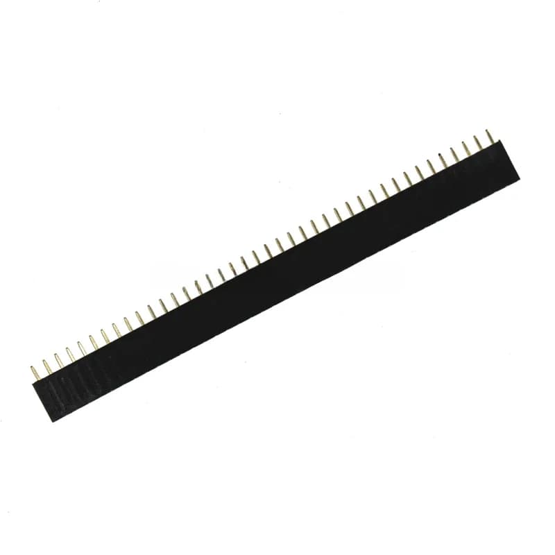 Connecteur de bande de pas simple et droit pour PCB Ardu37, tête de broche femelle, 1x40 broches, 2.54mm, prise 140 40 p, 40 broches, 10 pièces