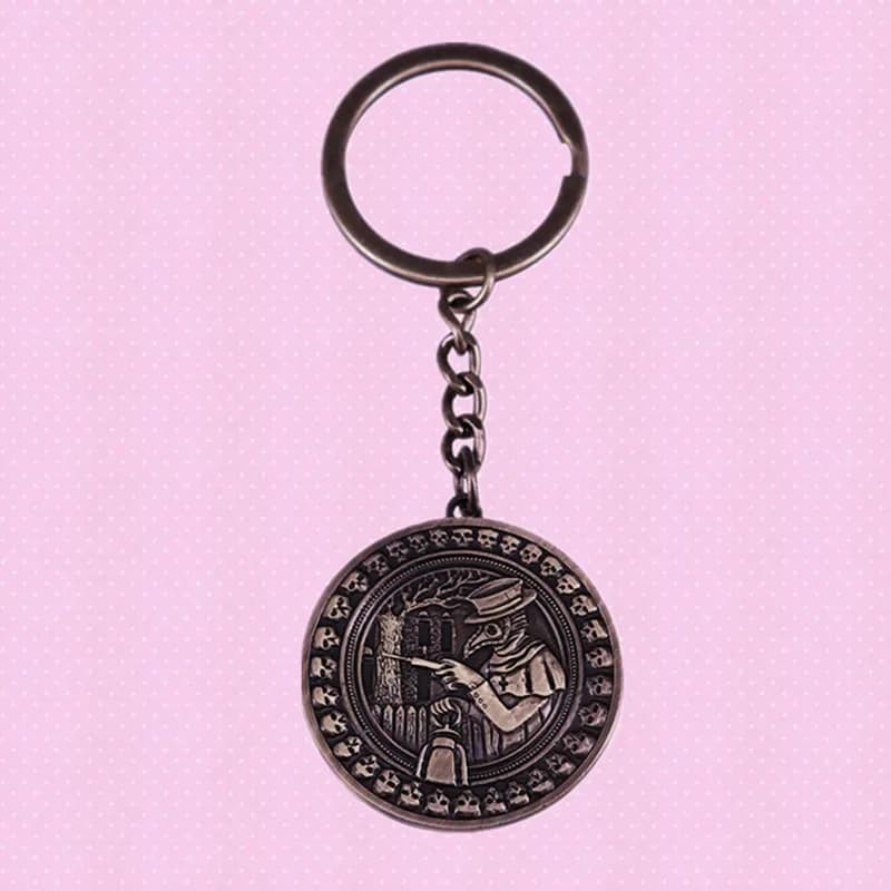 Porte-clé avec tête de mort pour femme, accessoire avec nez Long, masque, masque, crâne