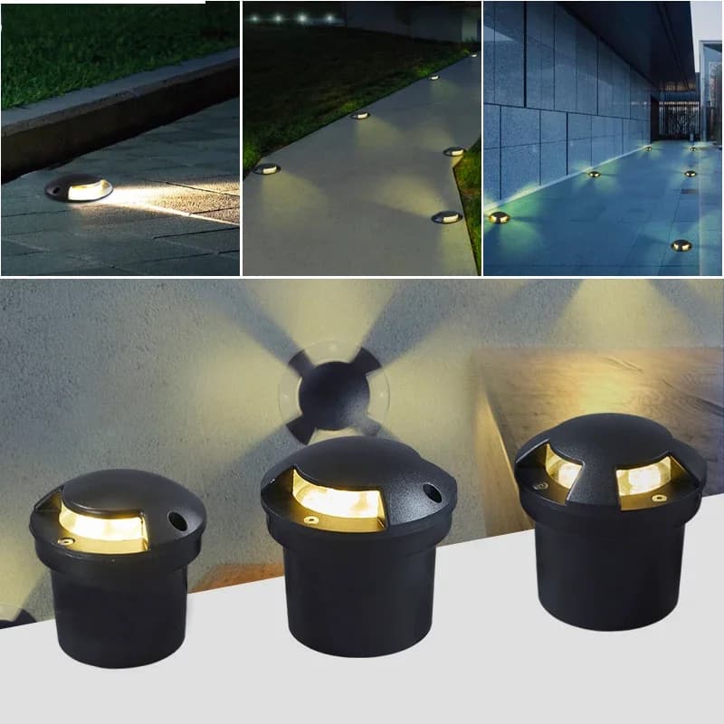 Lampe LED souterraine étanche IP67, jardin extérieur 1/2/3/4 latéral, 3W5W, plancher intégré, Spot encastrable, cour, chemin, paysage, pont