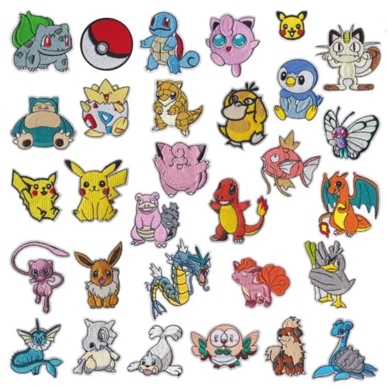 Patch thermocollant brodé Snorlax style HOT 40, motifs de dessins animés pour vêtements, autocollants en tissu Umbreon pour enfants, appliqués pour vêtements